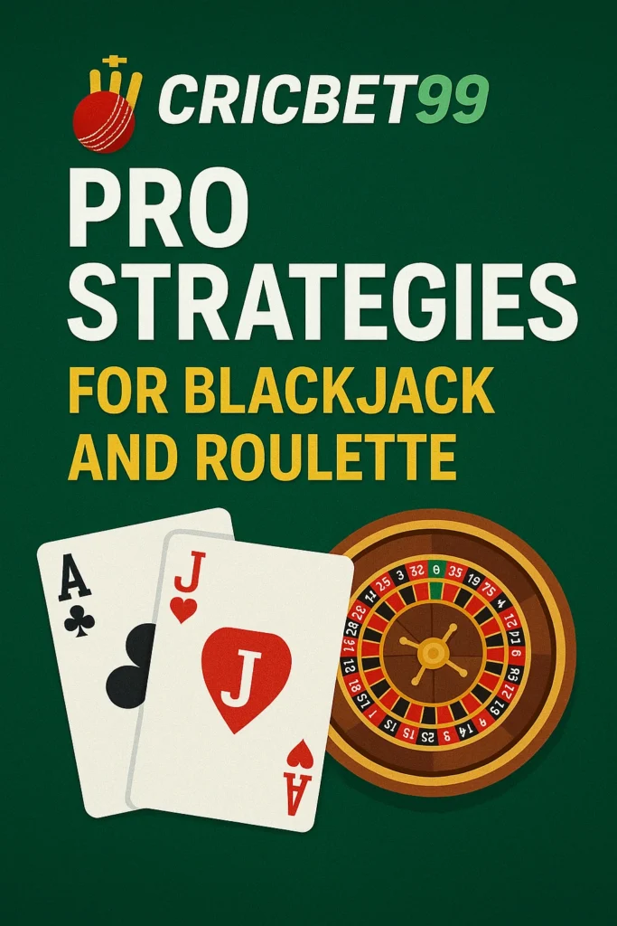 playing Blackjack and Roulette on Cricbet99